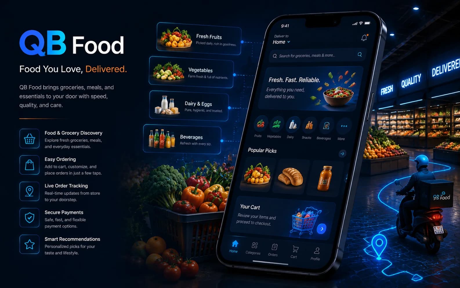 QB Food portfolio cover